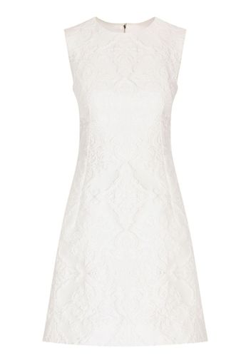 Dolce & Gabbana Abito smanicato con motivo jacquard - Bianco