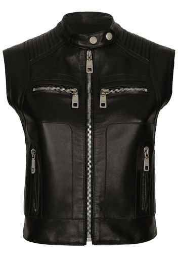 Dolce & Gabbana Gilet con placca logo - Nero