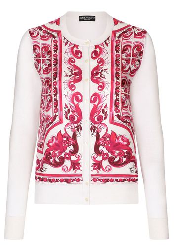 Dolce & Gabbana Cardigan con stampa - Bianco