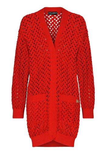 Dolce & Gabbana Cardigan traforato - Rosso