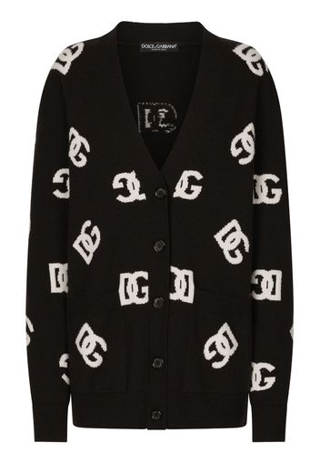 Dolce & Gabbana Cardigan con logo DG - Nero