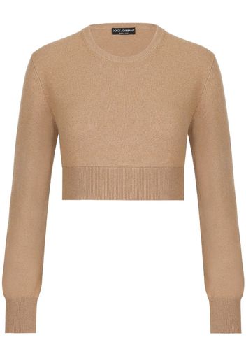 Dolce & Gabbana Maglione crop - Marrone