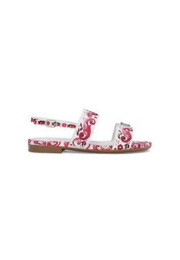 Dolce & Gabbana Kids Majolica-print buckled sandals - Multicolore