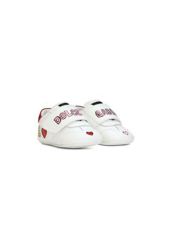 Dolce & Gabbana Kids logo-print lambskin sneakers - Bianco