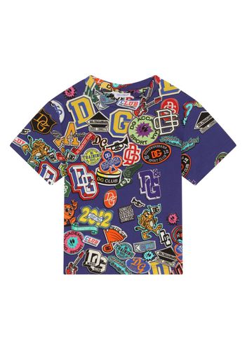 Dolce & Gabbana Kids T-shirt con stampa - Viola