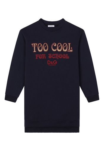 Dolce & Gabbana Kids Abito modello T-shirt Too Cool for School - Blu