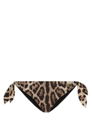 Dolce & Gabbana Slip bikini con stampa - Marrone