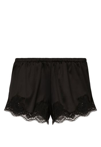 Dolce & Gabbana lace-detailing satin-finish briefs - Nero