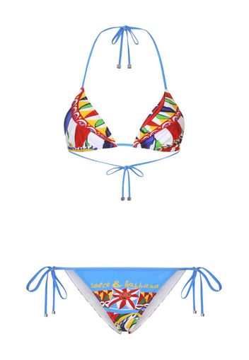 Dolce & Gabbana Set bikini Carretto con stampa - Rosso