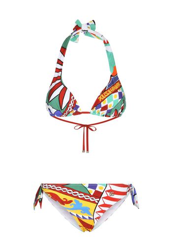 Dolce & Gabbana Set bikini Carretto con stampa - Rosso