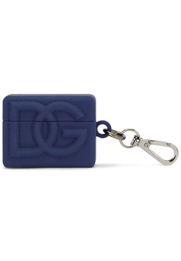 Dolce & Gabbana Custodia per AirPods con logo goffrato - Blu