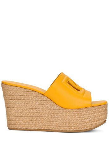 Dolce & Gabbana Mules con logo 110mm - Giallo