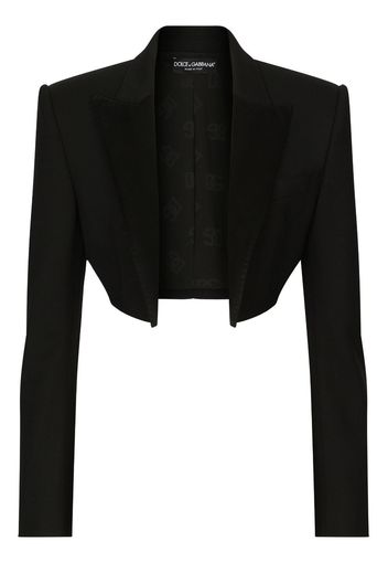 Dolce & Gabbana Blazer crop aperto - Nero