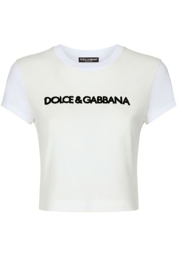 Dolce & Gabbana T-shirt con ricamo - Bianco