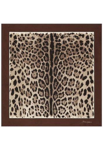 Dolce & Gabbana Foulard leopardato - Marrone