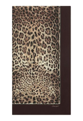 Dolce & Gabbana Foulard leopardato - Marrone