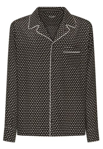 Dolce & Gabbana Camicia con stampa DG - Nero