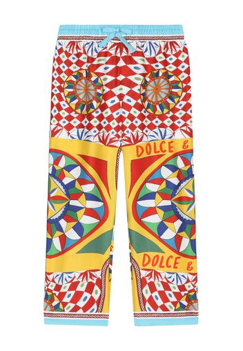 Dolce & Gabbana Kids Pantaloni con stampa Carretto - Rosso