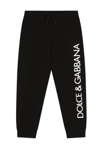 Dolce & Gabbana Kids Pantaloni sportivi con coulisse - Nero