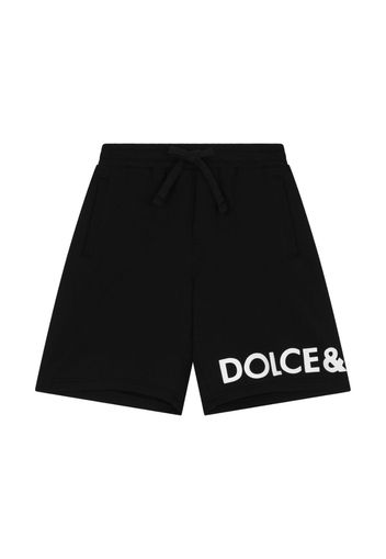 Dolce & Gabbana Kids Shorts sportivi con coulisse - Nero