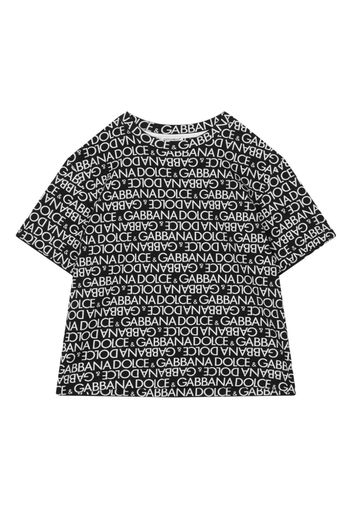 Dolce & Gabbana Kids T-shirt con stampa - Nero