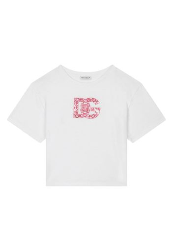 Dolce & Gabbana Kids T-shirt con motivo maioliche - Bianco