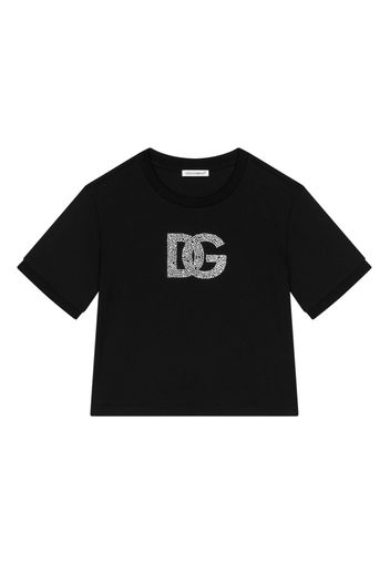 Dolce & Gabbana Kids T-shirt con decorazione - Nero