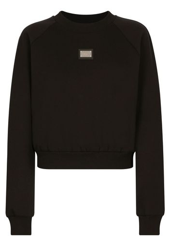 Dolce & Gabbana logo-plaque crew-neck sweatshirt - Nero