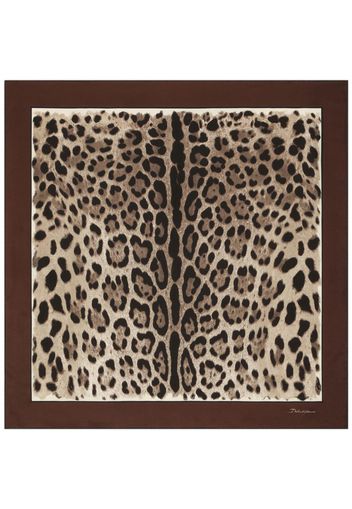 Dolce & Gabbana Foulard leopardato - Marrone