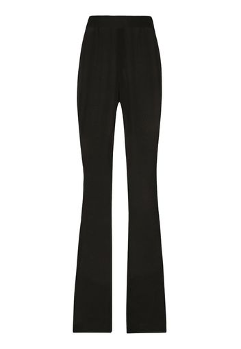 Dolce & Gabbana semi-sheer chiffon flared trousers - Nero