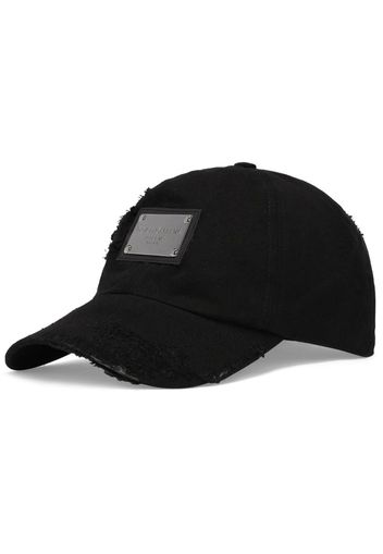 Dolce & Gabbana Cappello da baseball con placca logo - Nero