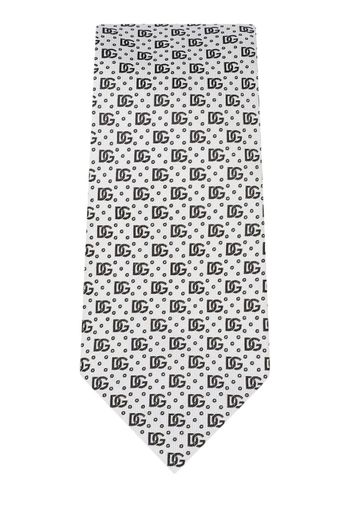 Dolce & Gabbana logo-jacquard silk tie - Grigio