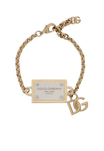 Dolce & Gabbana Bracciale a catena con logo - Oro