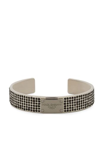 Dolce & Gabbana Bracciale decorato con cristalli - Argento