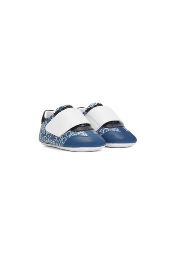 Dolce & Gabbana Kids Snakers con chiusure a strappo - Blu