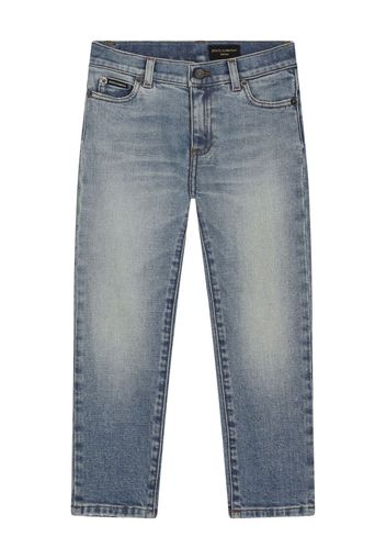 Dolce & Gabbana Kids Jeans skinny con stampa - Blu