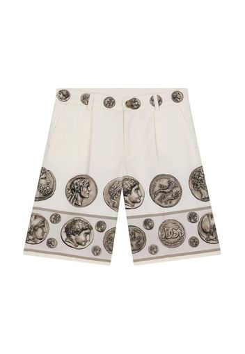 Dolce & Gabbana Kids Bermuda con stampa - Toni neutri