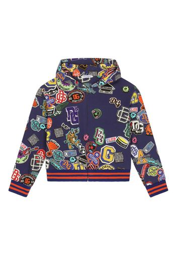 Dolce & Gabbana Kids Felpa con stampa - Blu