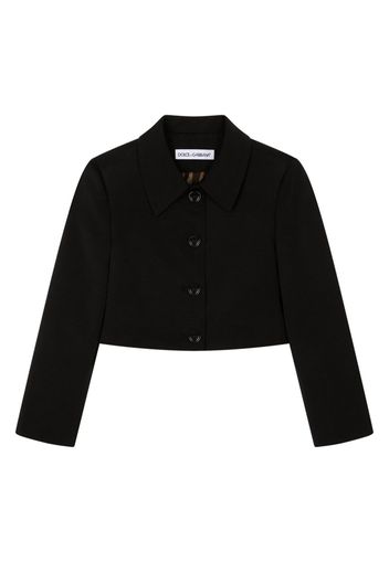 Dolce & Gabbana Kids Blazer monopetto crop - Nero