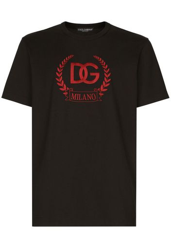 Dolce & Gabbana embroidered-logo cotton T-shirt - Nero