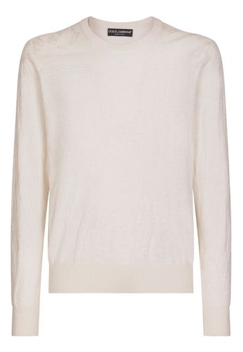 Dolce & Gabbana Maglione con motivo jacquard - Bianco