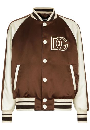 Dolce & Gabbana Bomber con design color-block - Marrone