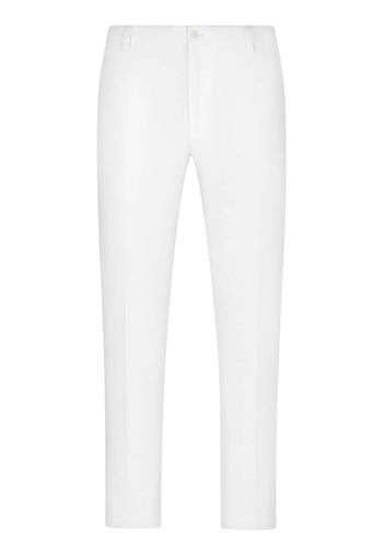 Dolce & Gabbana Pantaloni sartoriali con ricamo - Bianco