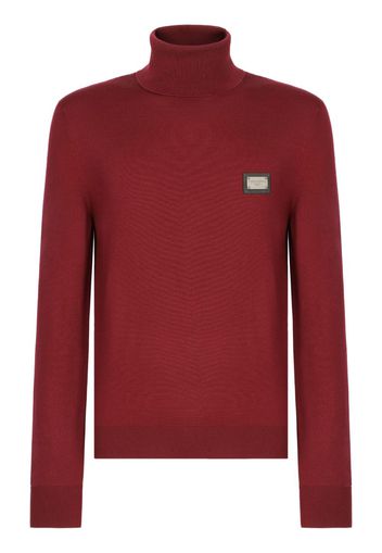 Dolce & Gabbana Maglione a collo alto DG Essentials - Rosso