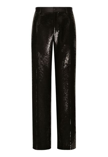 Dolce & Gabbana Pantaloni dritti con pieghe - Nero