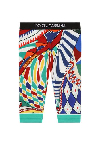 Dolce & Gabbana Kids Leggings con stampa - Multicolore