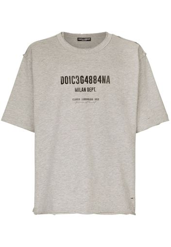 Dolce & Gabbana T-shirt con stampa - Grigio