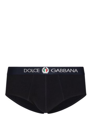 Dolce & Gabbana Slip con banda logo - Nero