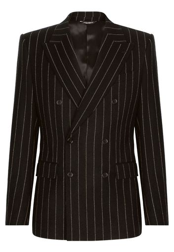 Dolce & Gabbana Blazer doppiopetto gessato - Nero