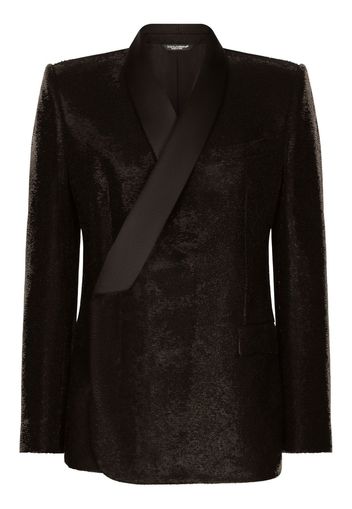 Dolce & Gabbana Blazer monopetto con paillettes - Nero